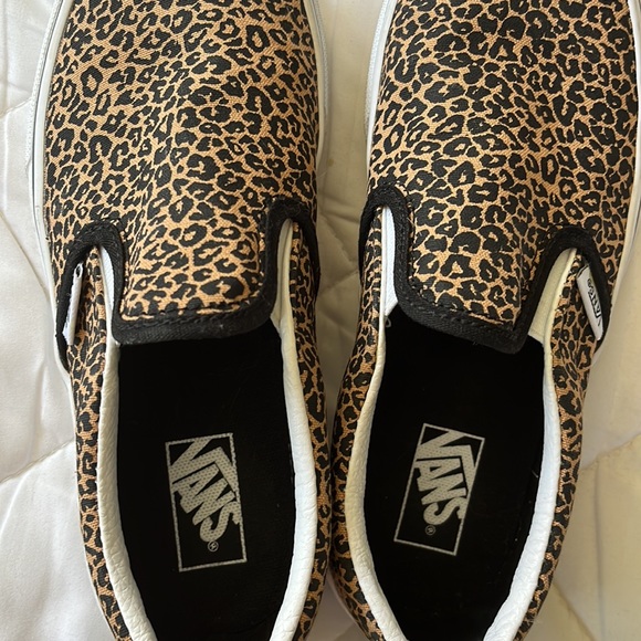 Vans Leopard Print Slip Ons - Picture 4 of 5